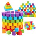 1 【HOT】 20Pcs/Lot 2X2CM Colorful Cubes Wooden Building Blocks Stacking Up Square Wood Toy Baby Shape Color Learning Toys For Children. 