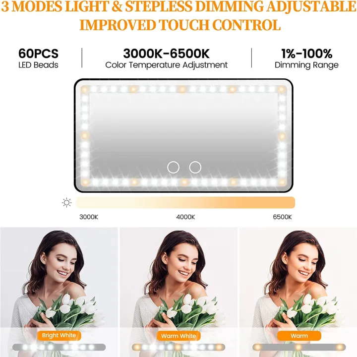 Car%20Sun%20Visor%20Mirror,%20with%203%20Light%20Color%20Modes%20&%2060%20LEDs,%20Dimmable%20Touch%20Screen,%20Rear%20View%20Sun-Shading%20Travel%20for%20Car%20Truck%20SUV(Not%20Rechargeable)%20-%20Image%205