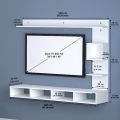 Engineered Wood Wall Mount TV Unit/TV Stand/TV Cabinet/TV Entertainment Unit/Set Top Box Stand (White) (Ideal for 43 Inch)(D.I.Y). 