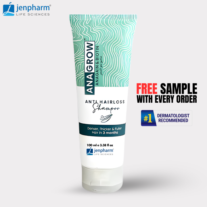 Jenpharm - Anagrow Anti Hair Loss Shampoo 100ml | Restores Hair | Anti Hair fall