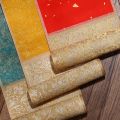 Portable Painting Drawing Paper Gilded Rice Paper Scroll Self-made Gifts Chinese Style Mini Batik Trumpet Scroll Blank Hanging Scroll Handcrafts Calligraphy Mounting Scroll Office Home Decoration. 