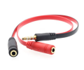 Audio Adapter 1 to 2 Mic Headphone Converter Headset Converter Cable. 