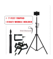 7-feet tripod stand with Fancy Mobile holder for multipurpose use, equipment, photography, videography, Tiktok, studio lighting, and ring light in an elegant home. 