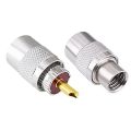 PL-259 Coaxial Connectors UHF Male Solder Connector Plug 50 Ohm Coax Adapters 10-Pack with Reducers for LMR400,RG8 Cable. 
