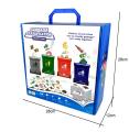 Bocotoer Mini Dustbin Mini Trash Can Rubbish Storage Bin with Flip Lid Garbage Sorting Game Toy for Kids with Letter Stickers,Pack of 4. 