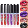 3Pcs/set Halloween Diamond Glitter Lip Gloss Kit Waterproof Glitter Liquid Black Lipstick Shimmer Lip Tint. 