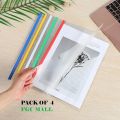 Assignment file ,  stick file (pack of 4)  STICK BAR FILE, For Assignment and Office Folder, A4 Size, PVC Plastic.. 
