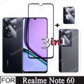 Realme Note 60 Tempered Glass Screen Protector For Realme Note 60 50 3 in 1 Full Coverage Glass Film + Camera Lens Glass Protector. 