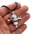Anime One Piece Necklaces Skeleton Luffy Pirate Skull Metal Pendant Choker Necklace Men Jewelry Souvenir. 