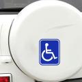2PCS Disabled Sign Disability Mobility Parking Car Sticker PVC Decal for Auto. 