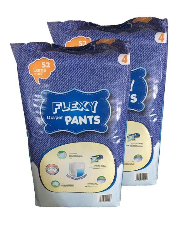 Pack Of 2 - Diaper Pants - L(Size 4/Pant/9-14KG/52Pcs)