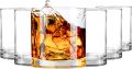 Fast Forward Unbreakable Plastic Tumblers (Set of 6) - BPA-Free Acrylic Glasses for Home & Outdoors - Stackable, Reusable, Lead-Free, and Dishwasher Safe - Clear Plastic Drinking Glasses (355ml & 474ml). 