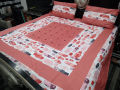 Cotton Satin Double Bedsheet Embroided. 