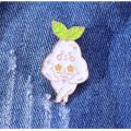 White Cartoon Daikon  Brooch Adorable Multi color  Anime Pin Cute Kids Coat Lapel Pin for Kids' coats School backpacks Pin collection Anime enthusiasts Gift for girls. 