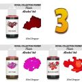 Pack of 3 Alcohol Ink - RedWine, Pink, Cherry Red - 20ml for Epoxy Resin. 