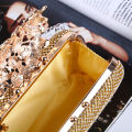 New 2024 Luxury Diamond Gold Stylish Hot Sale New Trend Luxury Rhinestone Party Wedding Evening Dress Women Clutch Bag Evening Bags. 
