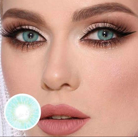 Eye Contact lens power lens eyesight lens number lens eyesight week lens natrul lens shade sky blue
