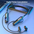 Vocoal TWS Earphone Wireless Bluetooth Earbuds Gaming Music In-Ear Headphones Step Counting Headset Neck Hanging Magnetic Earbuds Sport Waterproof Earphone LED Display Earbuds Support TF Card. 