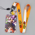 Dragon Ball Super Saiyan Anime Characters PVC Card Holder Student Outdoor Hard Case Hanging Neck Bag Card Cover Lanyard ID Card. 