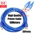 USB 2.0 Blue 5M Extension Print Cable 10M OHFC Copper Transparent Wholesale Extended USB Cable for Printer HDD. 