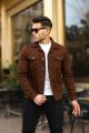 Mens Brown Denim Jacket Home Shopping 6. 
