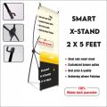 X stand banner Flex Standee - Display Stand 2x5 feet for Marketing Promotions - Flex Standee - X Display Stand without PanaFlex. 