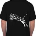 trible tiger jump reusable stencil for canvas and wall painting id 265a. 