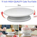 Cake table x 1 Pc , Decorating cake Turntable , Cake Rotary Table Mini Plastic Fondant Cake Turntable Revolving Platform Round Cookie Stand Rotating Home Kitchen Accessory , cake revolving pad , cake mover moving table. 