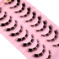 Invisible Band Segmented Lashes 3D Clear Band Lashes Natural Look Wispy Mink Eyelashes Fluffy Cat Eye Lashes individual Eyelash. 