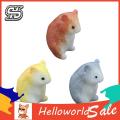 HelloWorld Hamster Statue Eye-catching Mini Compact Hamster Figurine. 