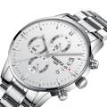 NIBOSI Chronograph Watches Men Stainless Steel Band Waterproof NI2309. 