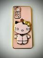 Xiaomi Redmi Note 11 Back Cover Hello Kitty Mirror Folding Bracket Luxury 6D Plating Case Soft Silicone Case - Mirror Hello Kitty Back Cover - Girls Back Cover. 