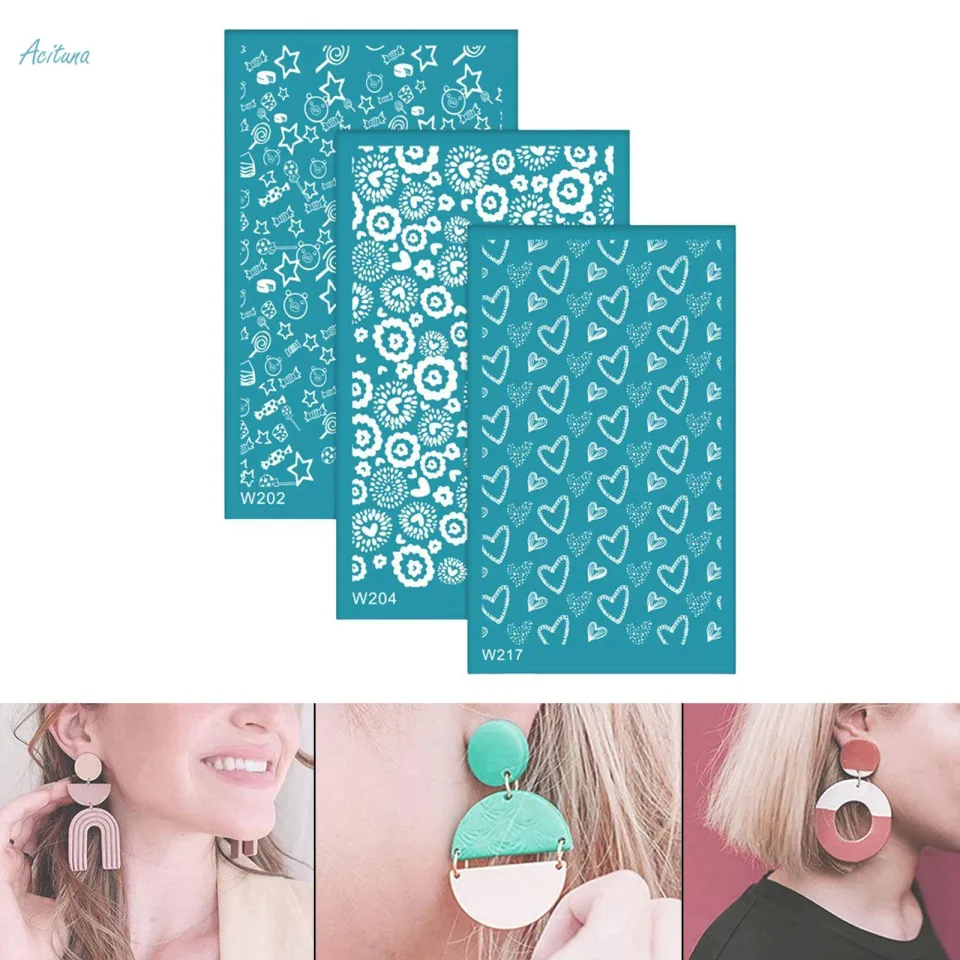 Flower Stencil Pattern For Polymer Clay Reusable Silk Screen