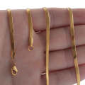 Golden snake chain / gold choker / High quality Flat snake chain / gold necklace / 925 Sterling Silver / gold chain. 