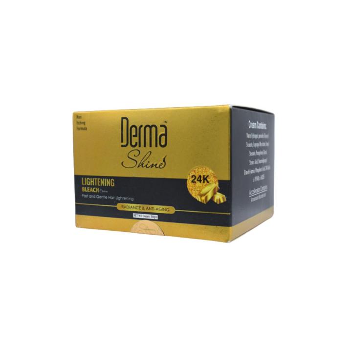 Derma Shine 24k Gold Anti Aging Lightening Bleach Cream 90 G