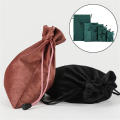 Drawstring Velvet bags Luxurious Single side Velvet Jewelry pouches Jewelry Flocking Drawstring pouches for Wedding favors Jewelry storage Party decorations Bridal shower gifts Travel accessories. 