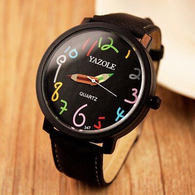 Yazole Brand Women39;s Watches Pencil Ladies Watch Women Watches Casual Leather Strap Clock Reloj Mujer Zegarek Damski