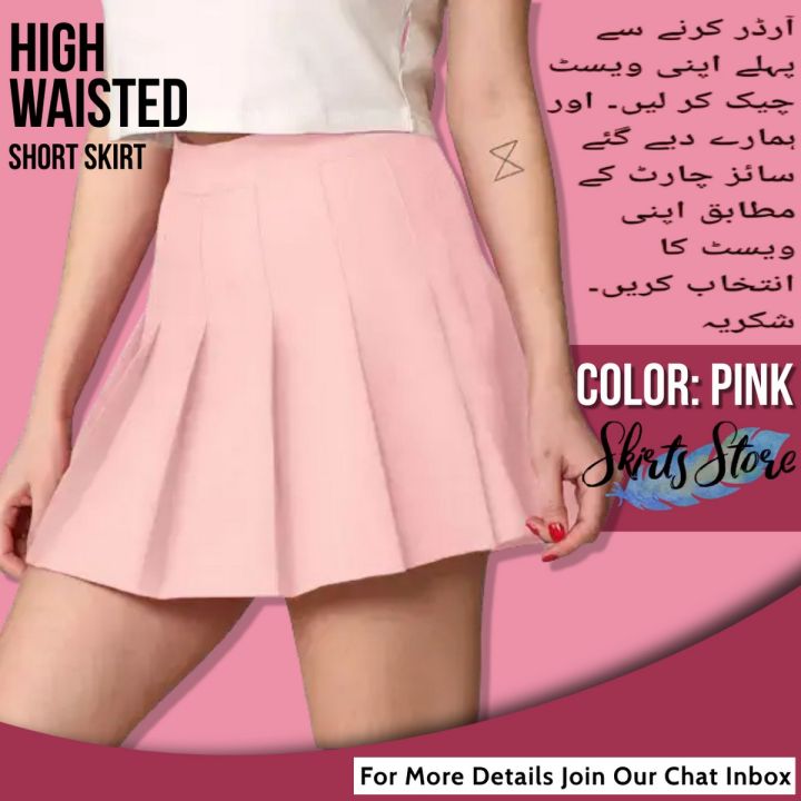 Skirts%20Store%20Women's%20High%20Waisted%20Casual%20Dress,%20School%20Uniforms%20Solid%20Pleated%20Short%20Skirt%20-%20Skirt%20For%20Women%20-%20Night%20Skirt%20For%20Women%20-%20Pink%20Skirt%20-%20Image%202