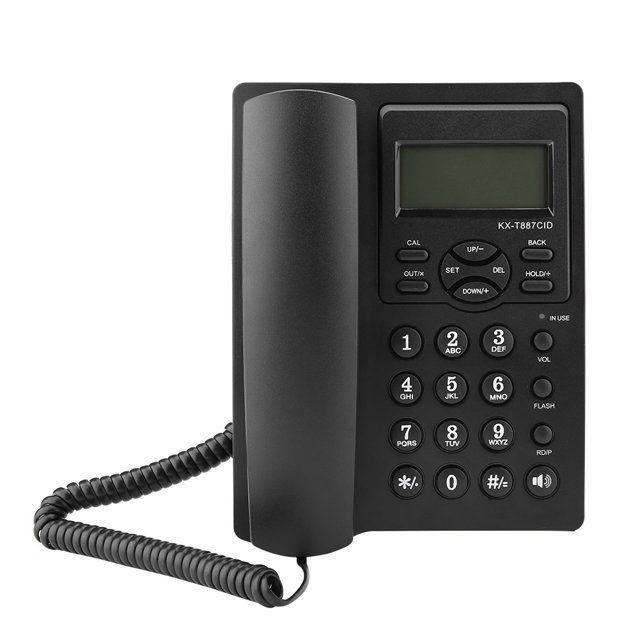 Loud Speaker PTCL  30 Days Warranty Telephone Set Landline Caller ID Display Desktop Home Hotel Wired Office Landline Telephone Phone LCD Display Screen Redial Flash and Pre Dialing Function Wall Mountable Black Or White