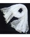 White Net Dupatta For Girls Net Dupatta with 2 side lace for girl & ladies Premium Quality All-Season White Color Shawl/ Dupatta with Pallu Lace. 