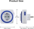 Mechanical Timer Socket 24 Hours Analogue Timer with 96 Segments (15 Minutes), for Lamps, Coffee Machines, 16 A/3500 W, CE , Pack of 2  A R1295 SOCCKET. 