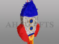 ROCKET / SPACE SHIP PINATA For Kids Birthday Party, Easy to Fill, Fun to Break (Finished Product). 