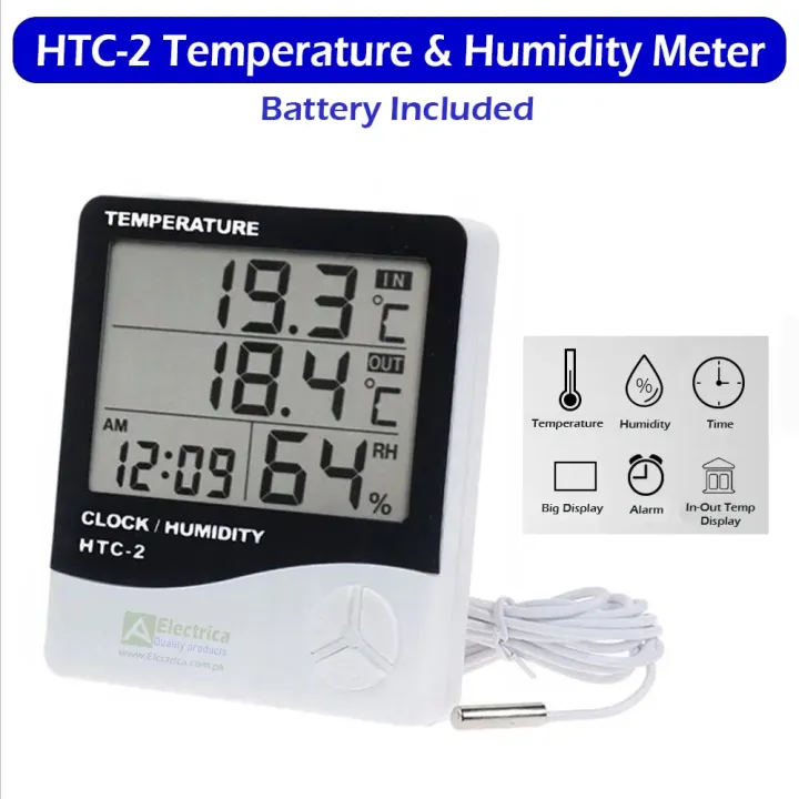 Digital%20HTC-1%20HTC-2%20HTC-2A%20LCD%20Indoor%20Outdoor%20Thermometer%20Hygrometer%20Temperature%20Humidity%20Meter%20%20Thermometer%20Tester%20With%20Clock%20HTC-1/2/2A%20by%20Electrica%20-%20Image%202