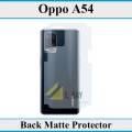 Oppo A54 Back Matte Protector Soft Skin Sheet Soft Film Protection For Oppo A54. 