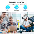 Doomhot WiFi Repeater 2.4Ghz Wireless Range Extender WiFi Signal Booster 300Mbps Wi-Fi Signal Amplifier Network Routers Network Extender for AP Router Range EU Plug. 