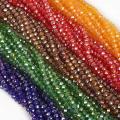4mm Crystal Glass Beads Loose Spacer Beads for Jewelry Making pack of 3 string. 