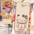 VRQR 3D Folding Bracket Case For Samsung j7 Prime Back Cover Cute mirror Cat Phone Cover With Long lanyard Samsung J5 Prime j6 j5 Plus. 