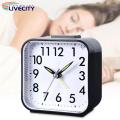 Small Bedside Clock Silent Battery Powered Alarm Clock with Night Light Perfect for Heavy Sleepers Kids Elderly Easy to Read Travel Friendly Compact Alarm Clock. 