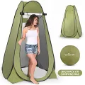 Black /Green Pop Up Privacy Changing Dressing Room Tent Toilet Beach Shower Camping tent(Commode not included just for advertisement). 