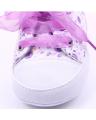 Pair of Canvas Shoes For Babies - Purple & White. 